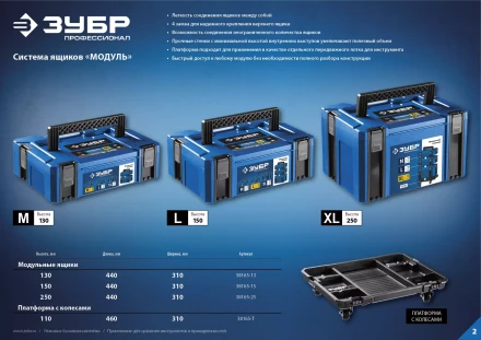 Ящики для инструмента МОДУЛЬ серия ПРОФЕССИОНАЛ купить в Ханты-Мансийске