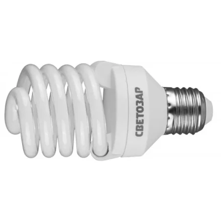 Энергосберегающая лампа СВЕТОЗАР &quot;КОМПАКТ&quot; спираль,цоколь E27(стандарт),Т2,яркий белый свет(4000 К),10000час,25Вт(125) 44454-25_z01 купить в Ханты-Мансийске