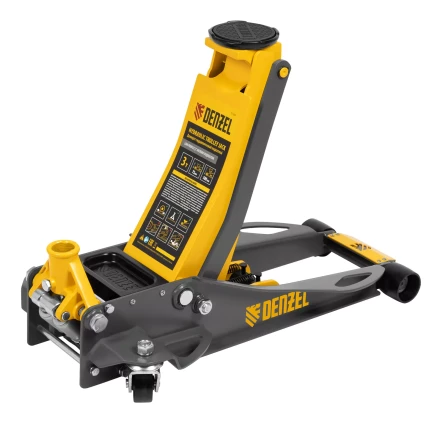 Домкрат гидравлический подкатной Denzel 51250, 3 т, 75-500 мм, быстрый подъем, низкий подхват, проф. купить в Ханты-Мансийске