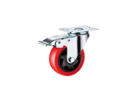 Колесо поворотное усиленное полиуретан SCBM 42 100 мм с тормозом 1027249 купить в Ханты-Мансийске