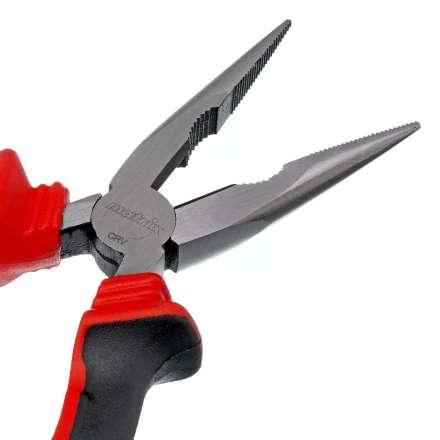 Длинногубцы прямые Matrix, 160 мм, хром-ванадий, двухкомпонентные рукоятки, 17309 купить в Ханты-Мансийске