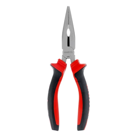 Длинногубцы прямые Matrix, 160 мм, хром-ванадий, двухкомпонентные рукоятки, 17309 купить в Ханты-Мансийске