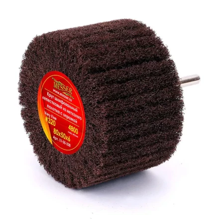 Круг MESSER шлифовальный лепестковый из нетканого полотна с оправкой (на шпильке) 80х50х6 Very Fine (#320) купить в Ханты-Мансийске