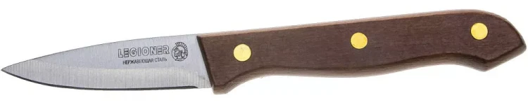 Нож LEGIONER "GERMANICA" овощной, тип "Line" с деревянной ручкой, нерж лезвие 80мм 47831-L_z01 купить в Ханты-Мансийске