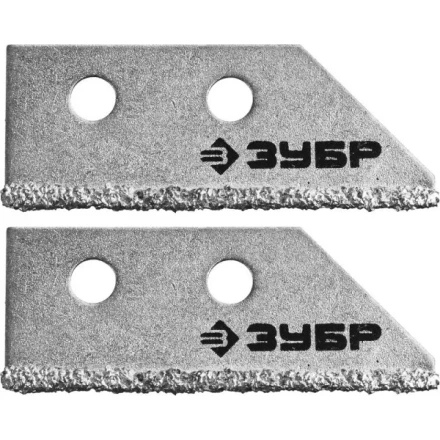 Лезвия ЗУБР &quot;ЭКСПЕРТ&quot; сменные с карбидным напылением для скребка 33417, 2шт 33417-S2 купить в Ханты-Мансийске