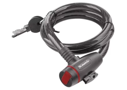 Замок тросовый универсальный с держателем 12х1200 мм MATRIX 91817 купить в Ханты-Мансийске