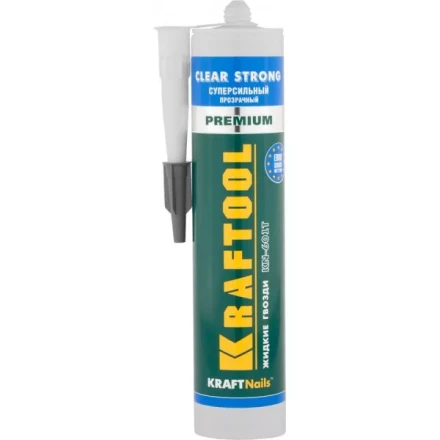 Клей монтажный KRAFTOOL KraftNails Premium KN-601T, суперсильный, прозрачный, 310мл 41342 купить в Ханты-Мансийске