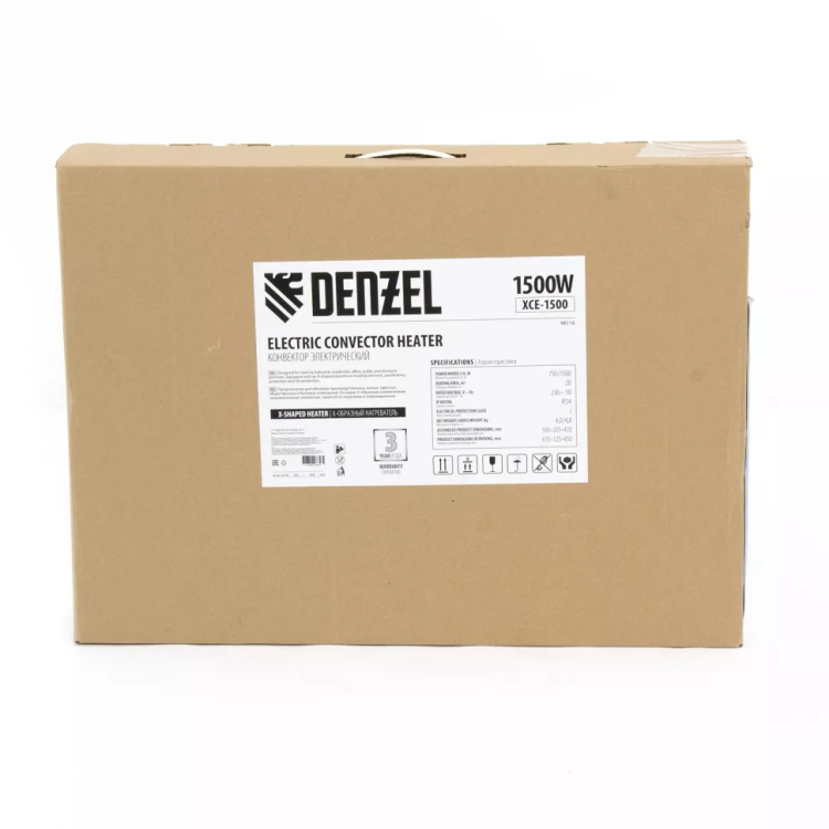 Конвектор электрический XCE-1500, 230 В, 1500 Вт, X-образный нагреватель Denzel 98116 купить в Ханты-Мансийске