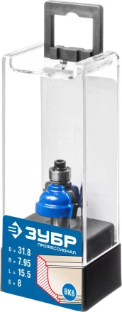 ЗУБР 31.8 x 17 мм, радиус 8 мм, фреза кромочная калевочная №7, Профессионал (28709-31.8) купить в Ханты-Мансийске