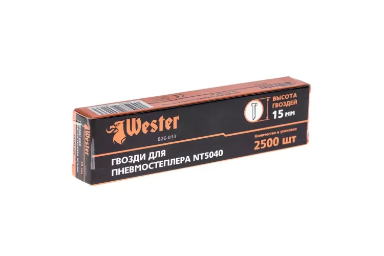 Гвозди для степлера WESTER 826-013 1 х 1.25 х 15 мм 2500 шт. купить в Ханты-Мансийске