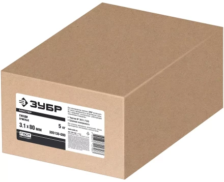 ЗУБР 80 x 3.1 мм, 5 кг, ершеные гвозди (305130-080) купить в Ханты-Мансийске