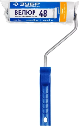 ЗУБР ВЕЛЮР, 8 х 180 мм, бюгель 8 мм, ворс 4 мм, 50% акрил, 50% шерсть, для лаков и эмалей, малярный валик, Профессионал (03514-18) купить в Ханты-Мансийске