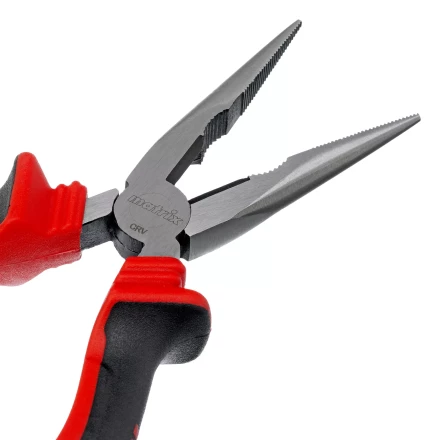 Длинногубцы прямые Matrix, 180 мм, хром-ванадий, двухкомпонентные рукоятки, 17310 купить в Ханты-Мансийске