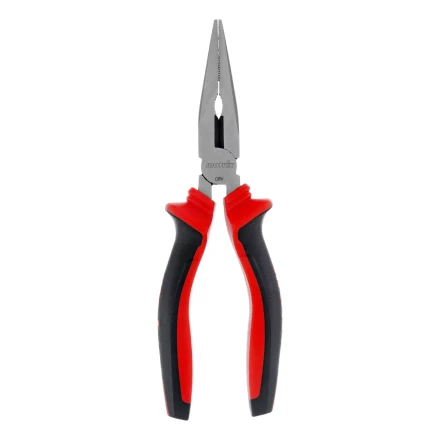 Длинногубцы прямые Matrix, 180 мм, хром-ванадий, двухкомпонентные рукоятки, 17310 купить в Ханты-Мансийске