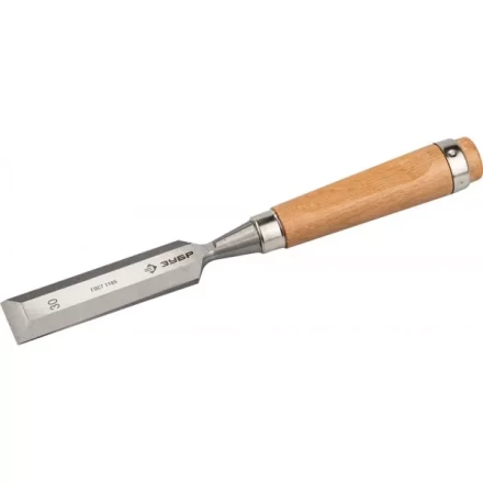 Стамеска-долото ЗУБР &quot;ЭКСПЕРТ&quot; с деревянной ручкой, хромованадиевая, 30мм 18096-30 купить в Ханты-Мансийске