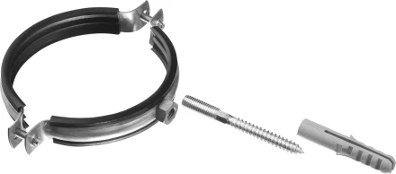 ЗУБР &quot;МАСТЕР&quot;. Хомут трубный с гайкой, оцинкованный, в комплекте с сантехнической шпилькой и дюбелем, 4&quot;, 1шт 37866-108-116 купить в Ханты-Мансийске