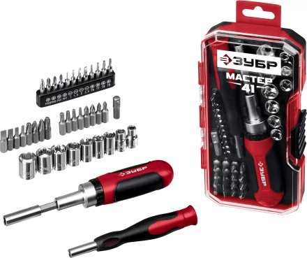 ЗУБР Мастер 41, 41 шт, набор: отвертка с насадками (25042) купить в Ханты-Мансийске