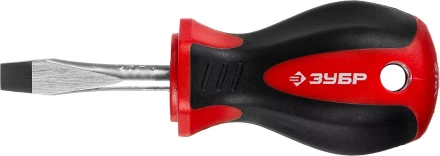 Отвертка ЗУБР &quot;МАСТЕР&quot;, &quot;STUBBY&quot; ( бочка ), Cr-v, эргономичная двухкомпонентная рукоятка, SL6,0x38мм 25061-38-6.0_z02 купить в Ханты-Мансийске