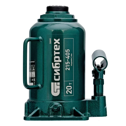 Домкрат гидравлический бутылочный Сибртех 50809, 20 т, 215-405 мм купить в Ханты-Мансийске