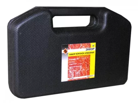 Набор коронок алмазных по керамограниту мокрый рез 9 предметов Энкор 9457 купить в Ханты-Мансийске