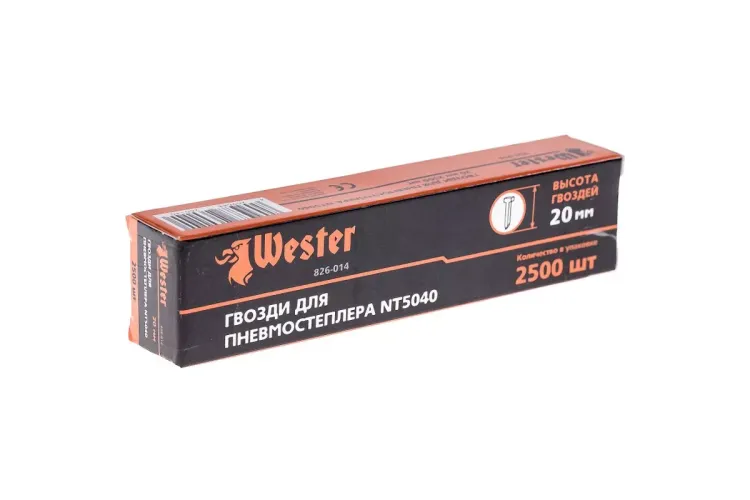 Гвозди для степлера WESTER 826-014 1 х 1.25 х 20 мм 2500 шт. купить в Ханты-Мансийске