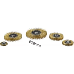 ЗУБР "ПРОФЕССИОНАЛ". Набор щеток дисковых для дрели, витая стальная латунированная проволока 0,3мм, 5 шт 3521-H5_z02