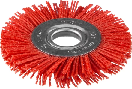 ЗУБР "ПРОФЕССИОНАЛ". Щетка дисковая для УШМ, нейлоновая проволока с абразивным покрытием, 100х22мм 35160-100_z01 купить в Ханты-Мансийске