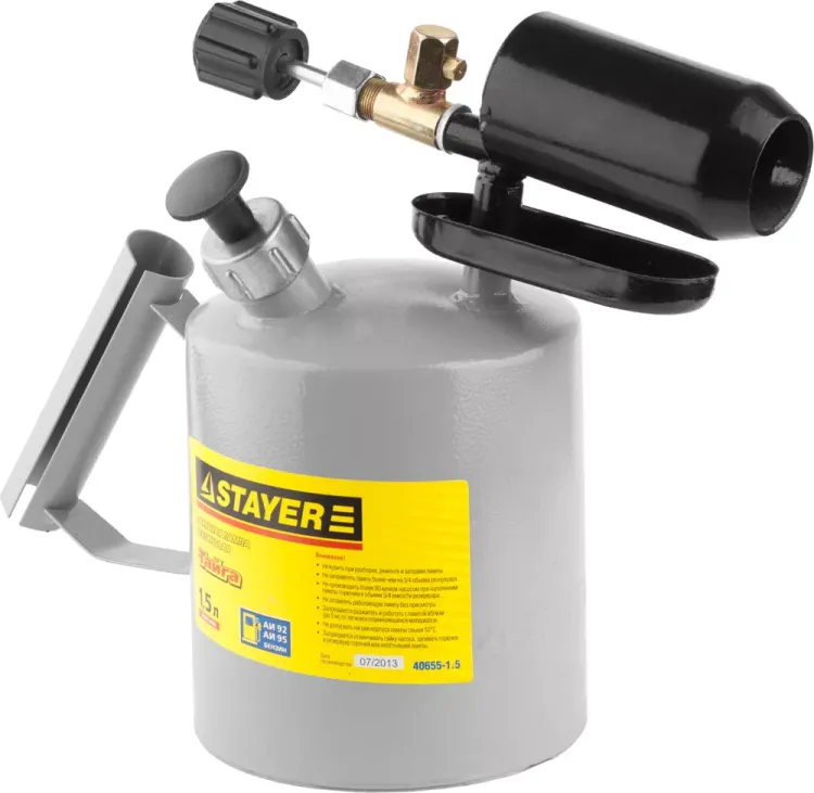Лампа STAYER "PROFI" паяльная, стальная, 1,5л 40655-1.5 купить в Ханты-Мансийске