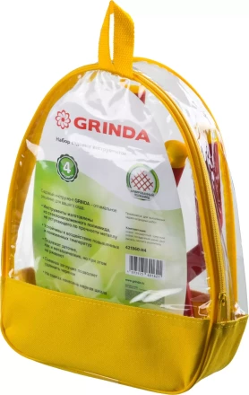Набор GRINDA: Совок посадочный широкий, совок посадочный узкий, рыхлитель, мотыга-рыхлитель с нейлоновым корпусом, 4 предмета 421360-H4 купить в Ханты-Мансийске
