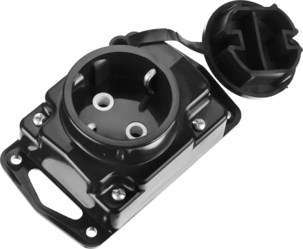 Колодка СИБИН для удлинителя, 1 гнездо, заземление, защитные крышки, IP44, макс мощность 3500Вт 55114-1 купить в Ханты-Мансийске