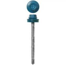 Саморезы ЗУБР окраш., RAL 5009 небесно-голуб., для крепл. кров. матер. к дерев. обреш., 4.8x70мм, 800шт 4-300310-48-070-5009