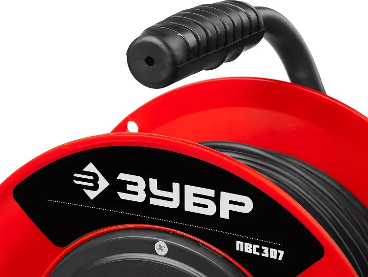 Удлинитель на катушке "ПВС 307", 30 м, 2500 Вт, 4 гнезда, ПВС 3х0,75 кв мм, ЗУБР 55083-30 купить в Ханты-Мансийске