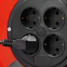 Удлинитель на катушке "ПВС 307", 30 м, 2500 Вт, 4 гнезда, ПВС 3х0,75 кв мм, ЗУБР 55083-30 купить в Ханты-Мансийске