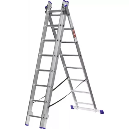 Лестница ЗУБР универсальная, трехсекционная со стабилизатором, 8 ступеней 38831-08 купить в Ханты-Мансийске