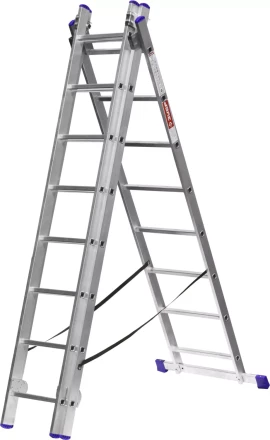 Лестница ЗУБР универсальная, трехсекционная со стабилизатором, 8 ступеней 38831-08 купить в Ханты-Мансийске