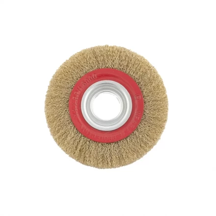 Щетка для точила 175 мм посадка 32 мм плоская латунированная витая проволока MTX 74661 купить в Ханты-Мансийске