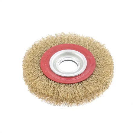 Щетка для точила 175 мм посадка 32 мм плоская латунированная витая проволока MTX 74661 купить в Ханты-Мансийске