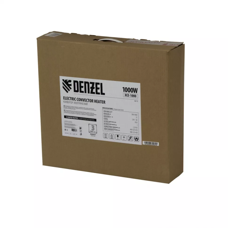 Конвектор электрический XCE-1000, 230 В, 1000 Вт, X-образный нагреватель Denzel 98115 купить в Ханты-Мансийске