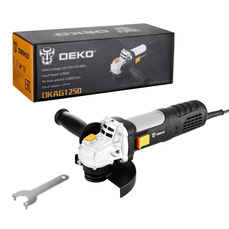 Углошлифовальная машина УШМ DEKO DKAG1250, 063-4174 купить в Ханты-Мансийске
