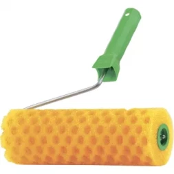 Валик "СТРУКТУРНЫЙ" поролоновый с ручкой, "горошек", 180 мм СИБРТЕХ 80237