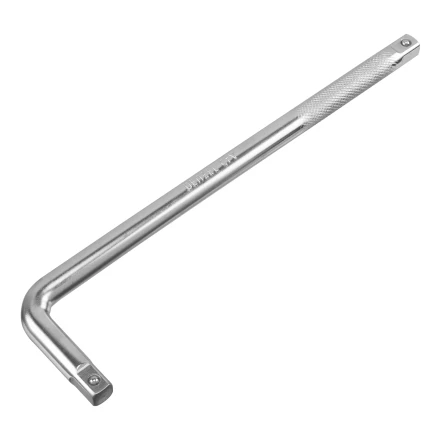 Вороток Г-образный, 300*75 мм, квадрат 1/2&quot;, CrV, матовый хром Denzel 14064 купить в Ханты-Мансийске