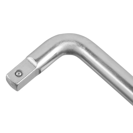 Вороток Г-образный, 300*75 мм, квадрат 1/2&quot;, CrV, матовый хром Denzel 14064 купить в Ханты-Мансийске