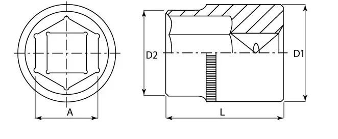 Головка торцевая 3/8"DR  6 мм  S04H3106  Jonnesway 48009 купить в Ханты-Мансийске