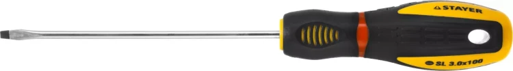 Отвертка STAYER "PROFI" "PROTech", двухкомп рукоятка, намагниченная, Cr-Mo, SL3,0x100мм 25131-03-10_z02 купить в Ханты-Мансийске