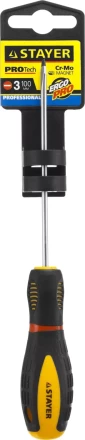 Отвертка STAYER &quot;PROFI&quot; &quot;PROTech&quot;, двухкомп рукоятка, намагниченная, Cr-Mo, SL3,0x100мм 25131-03-10_z02 купить в Ханты-Мансийске