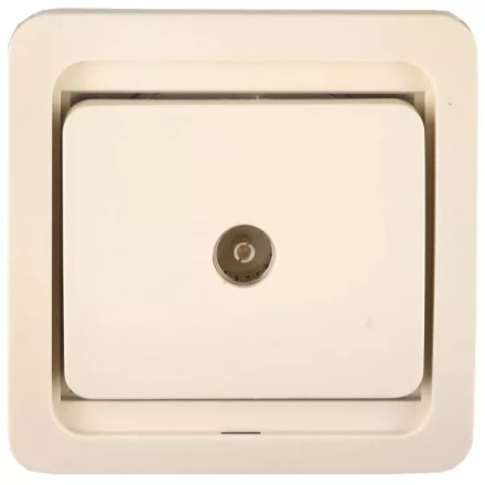 Розетка СВЕТОЗАР &quot;ГАММА&quot; телевизионная одинарная, цвет бежевый SV-54115-B купить в Ханты-Мансийске