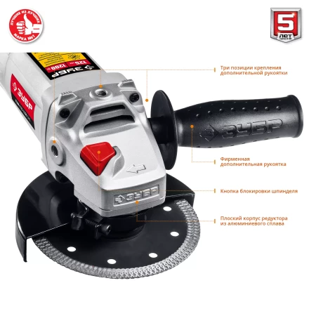 Машина углошлифовальная регулировка оборотов УШМ-125-1200 ЭМ3 серия МАСТЕР купить в Ханты-Мансийске