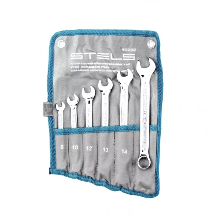 Набор ключей комбинированных 6 шт 8-17 мм,  антислип Stels 15282 купить в Ханты-Мансийске