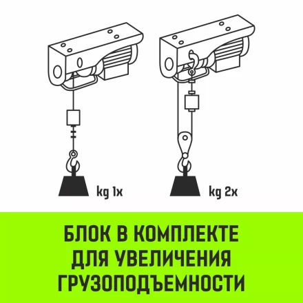 Мини таль электрическая комбинированная HITCH РА1000 500/1000кг 12/6м 220В (SZ086111) купить в Ханты-Мансийске