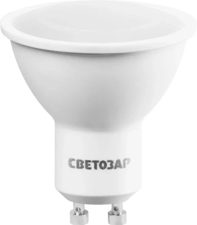 Лампы СВЕТОЗАР светодиодные &quot;LED technology&quot;, цоколь GU10, теплый белый свет (3000К), 220В, 5Вт (35) 44560-35_z01 купить в Ханты-Мансийске